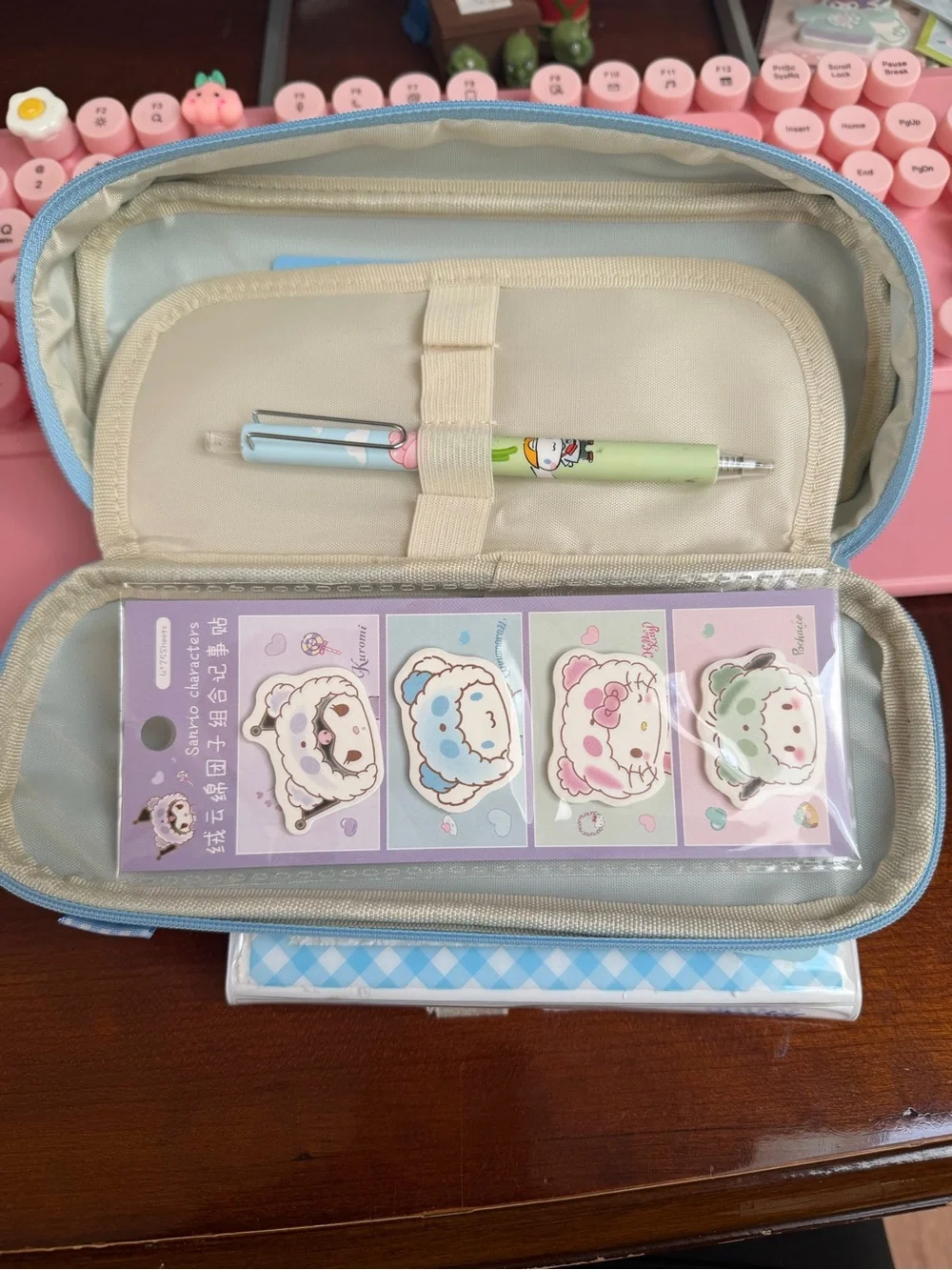 Cinnamoroll Blue Pencil Case - Cute Bow School Stationery